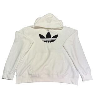 Adidas Trefoil Athletic Hoodie Hooded Sweatshirt Mens XL New NWT White Black